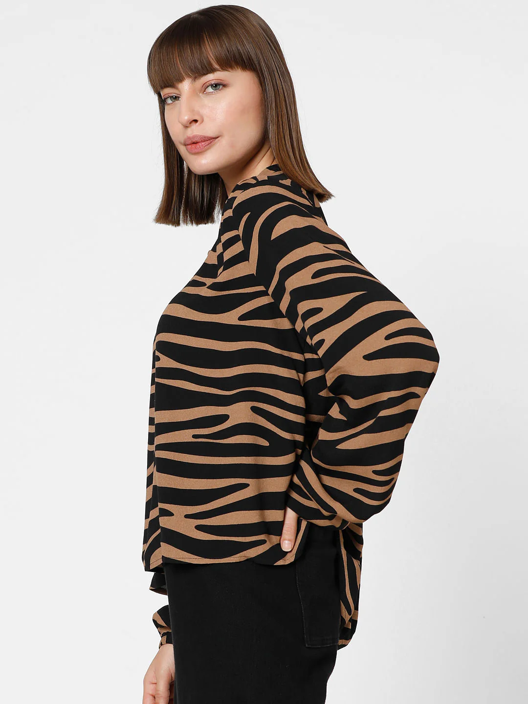 Brown Animal Print Top - Image 3