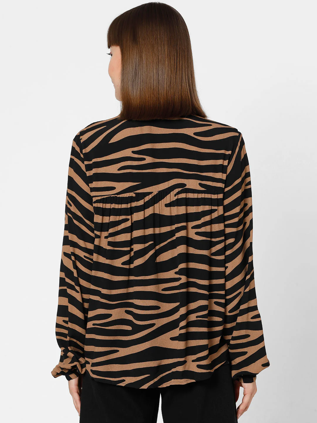 Brown Animal Print Top - Image 4