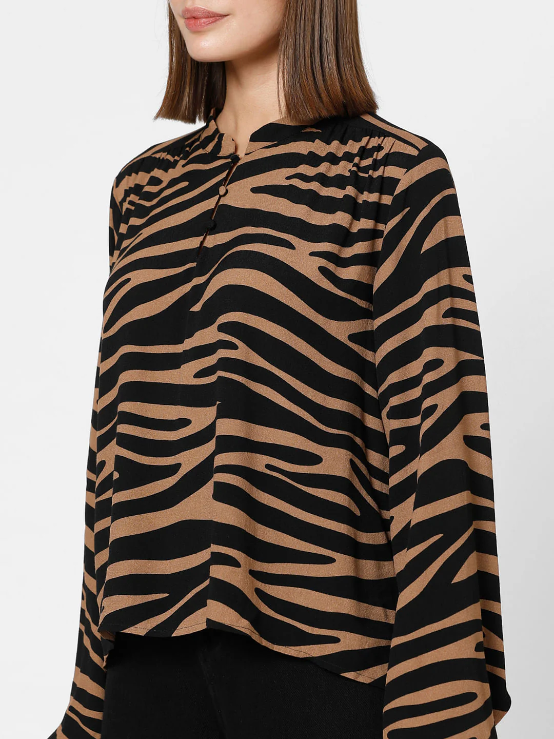 Brown Animal Print Top - Image 8