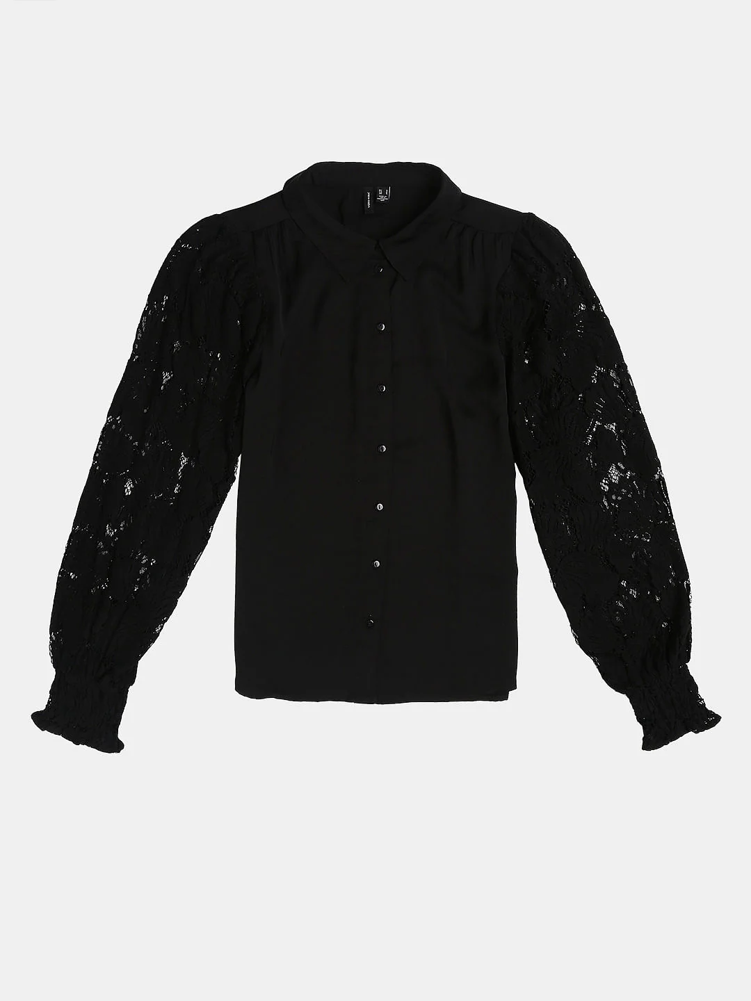 Black Lace Sleeves Shirt - Image 7