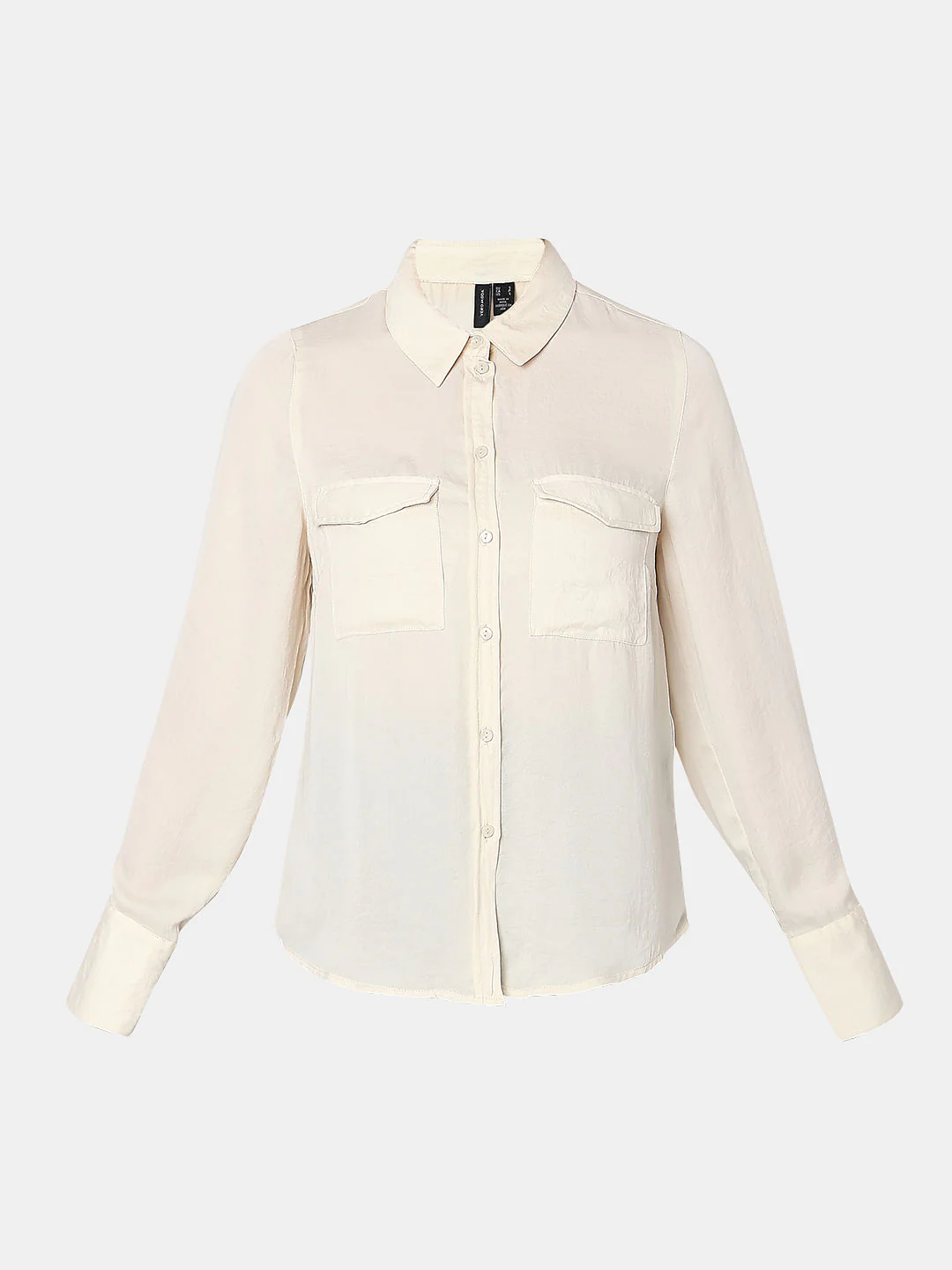 Beige Plain Coloured Shirt - Image 7