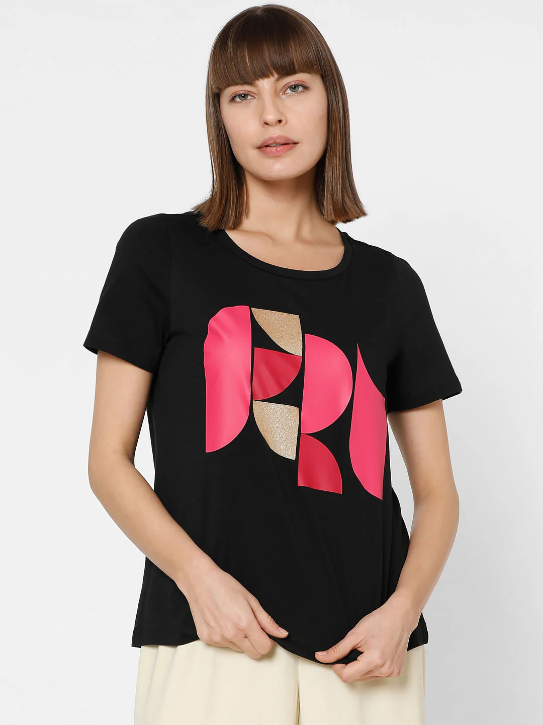 Black Graphic Print T-Shirt - Image 2