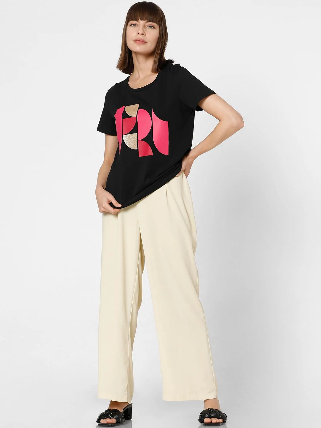 Black Graphic Print T-Shirt - Image 5