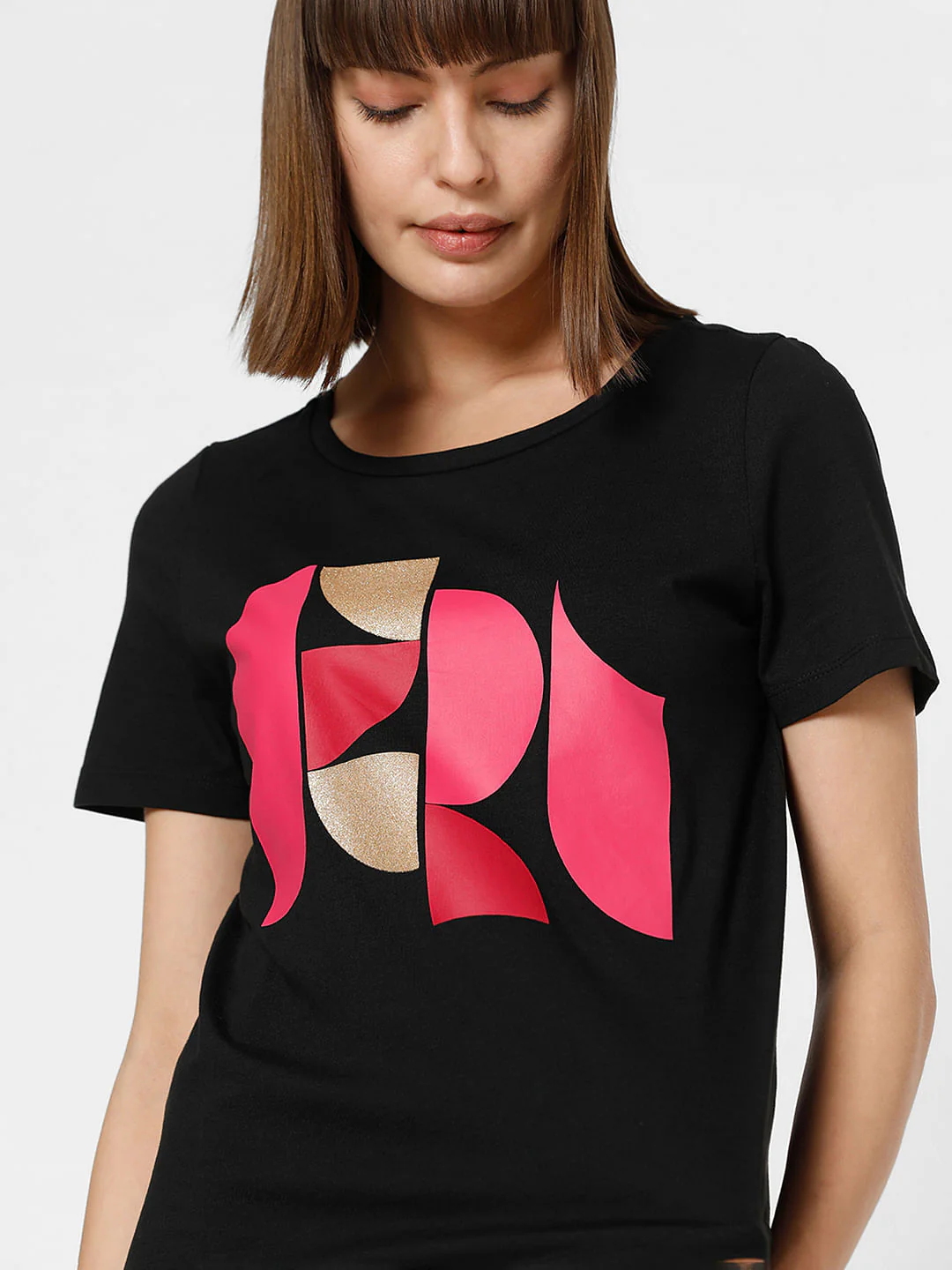 Black Graphic Print T-Shirt - Image 6