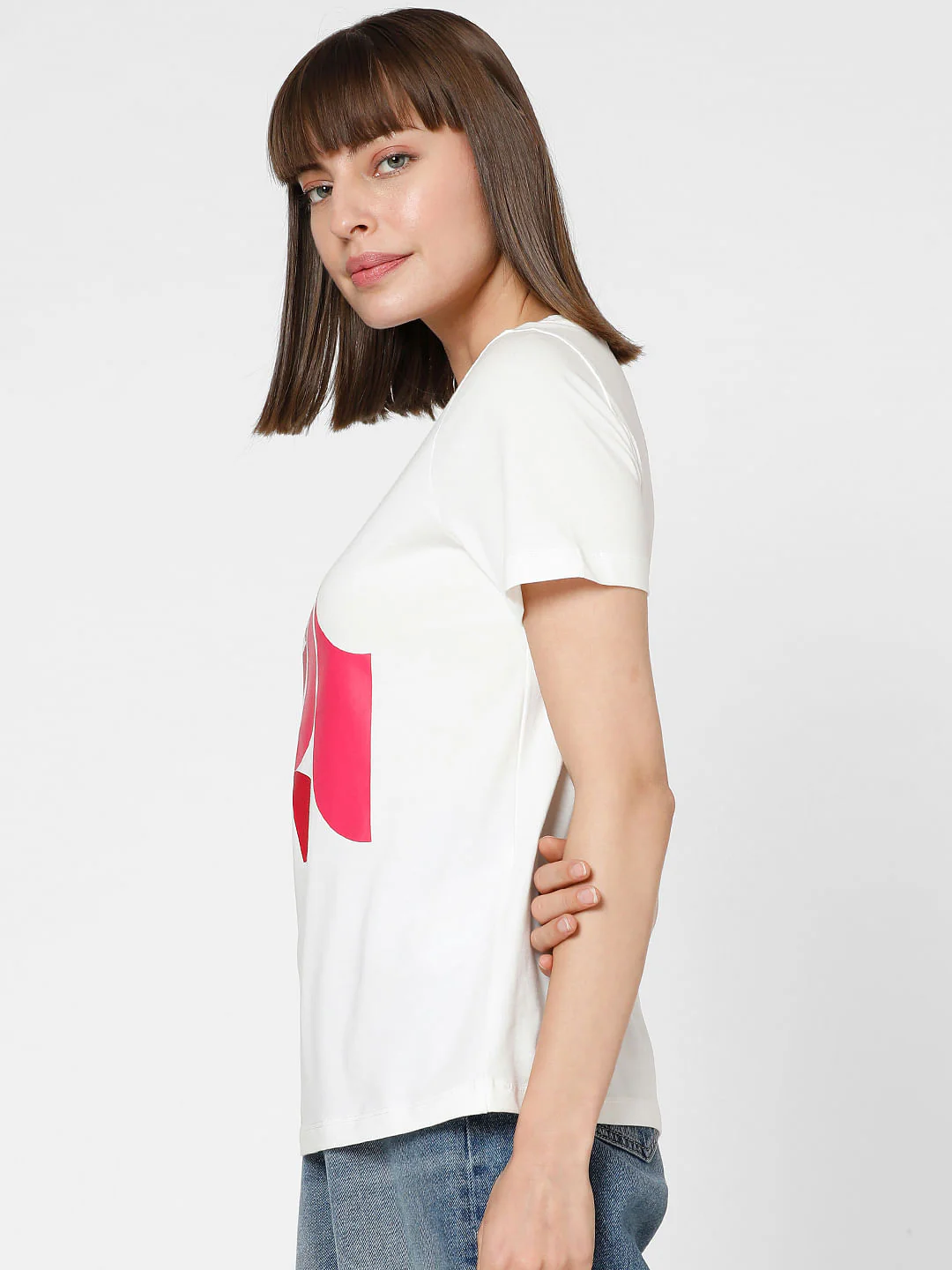 White Graphic Print T-Shirt - Image 3