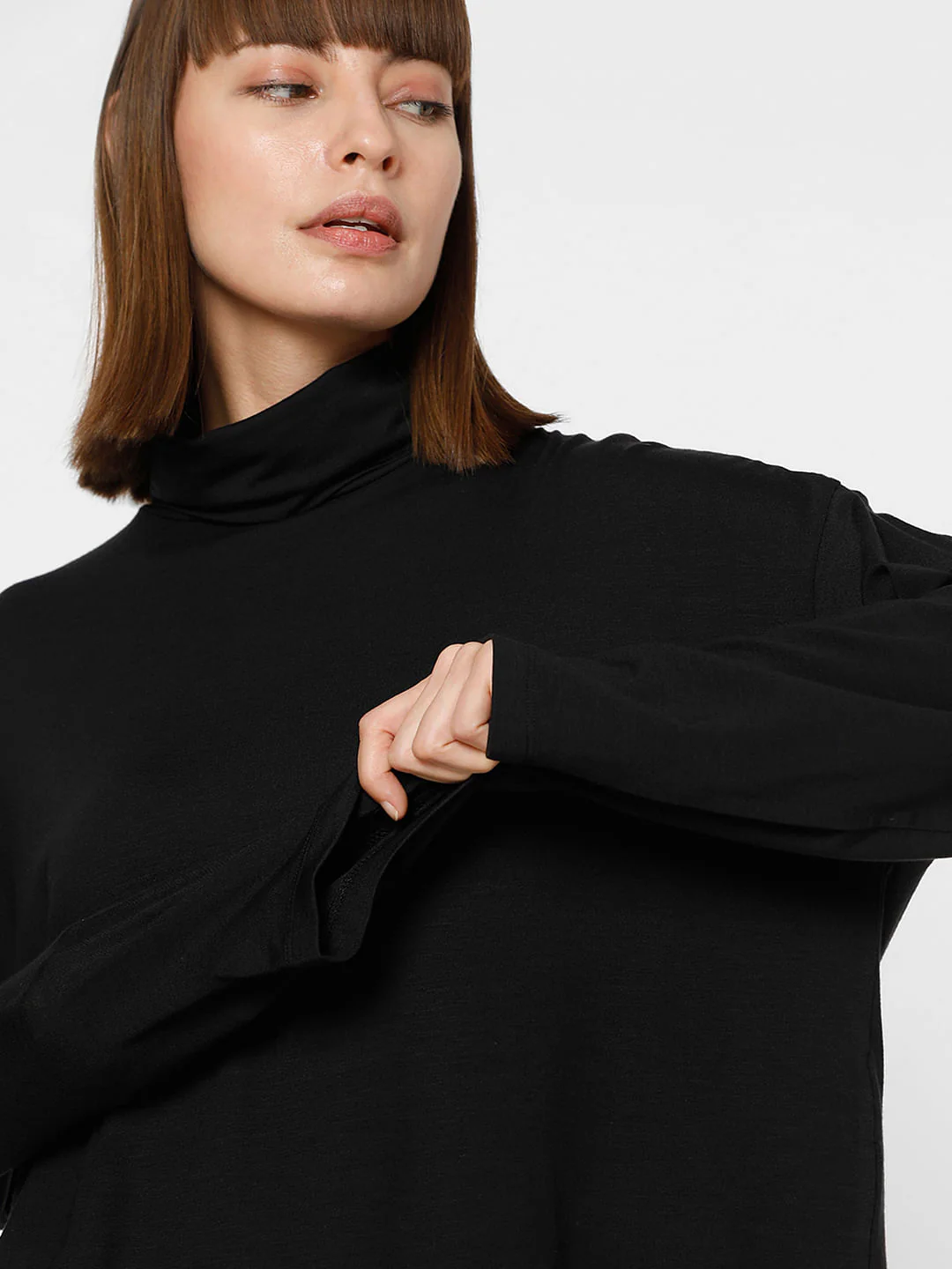 Black Roll Neck Top - Image 6