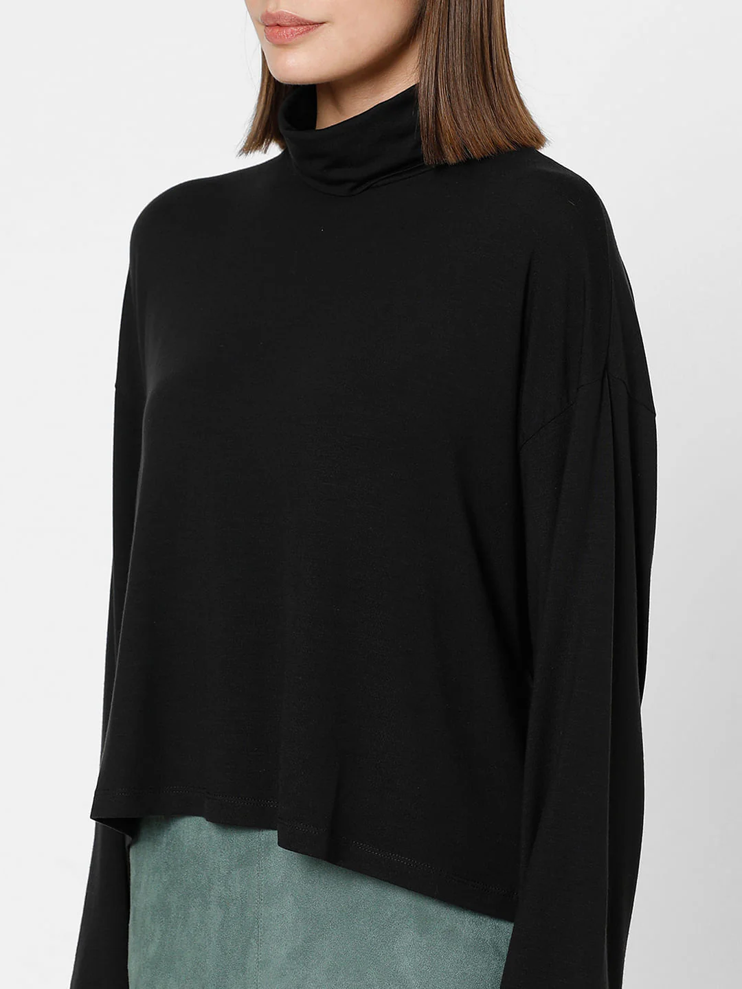 Black Roll Neck Top - Image 8