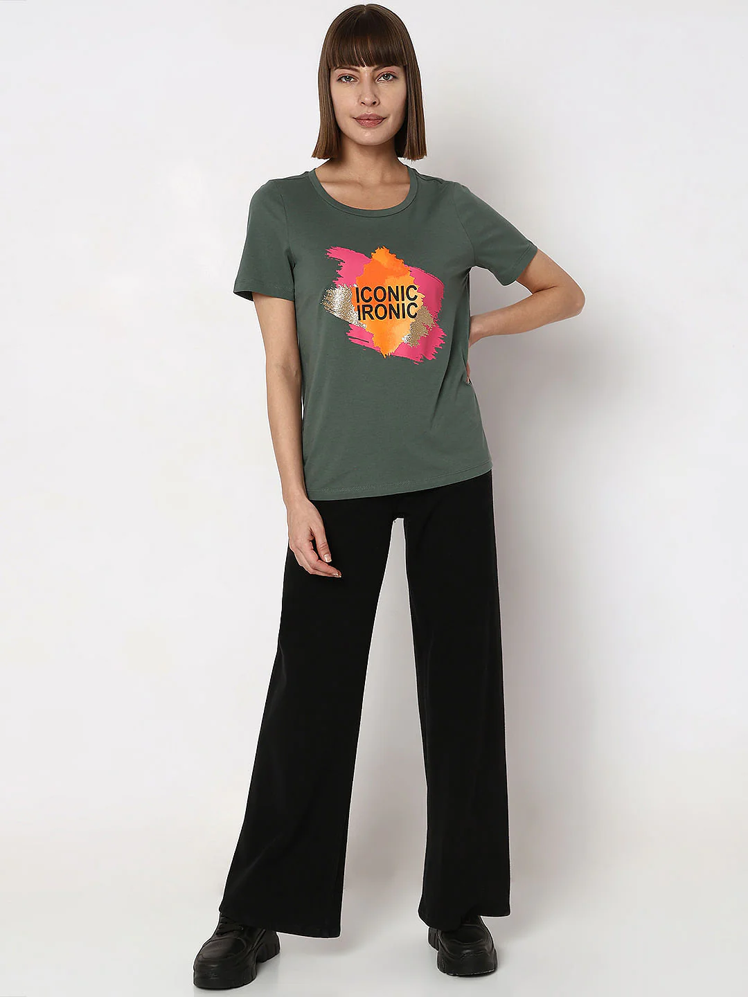 Green Graphic Print T-Shirt - Image 5