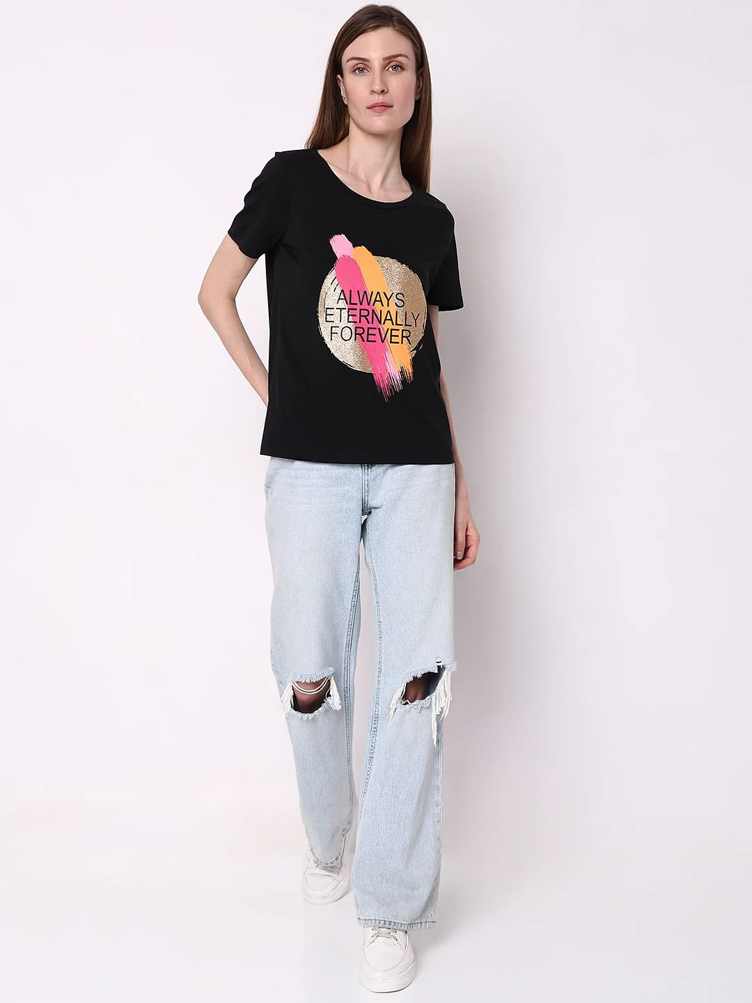 Black Graphic Print T-Shirt - Image 5