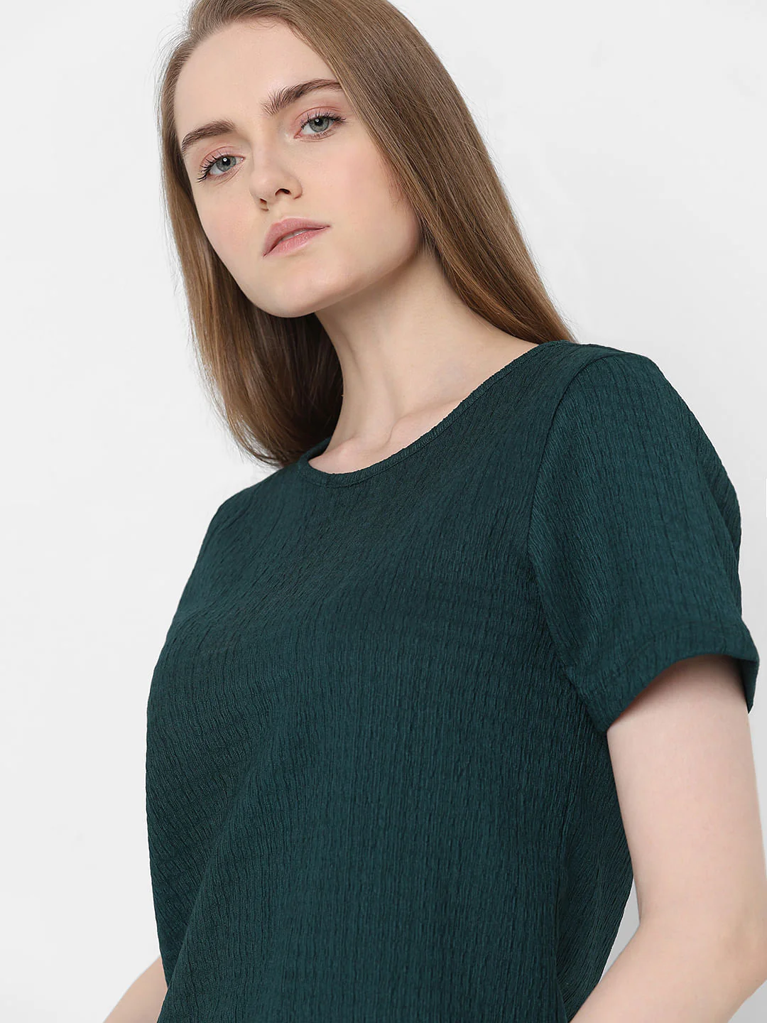Dark Green Textured Top - Image 8