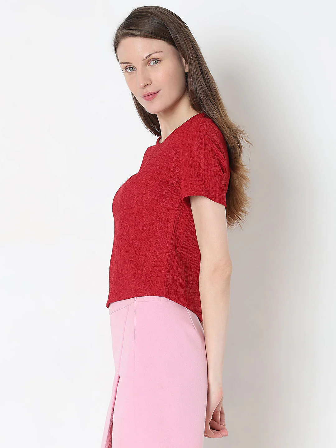 Red Textured Top - Image 3