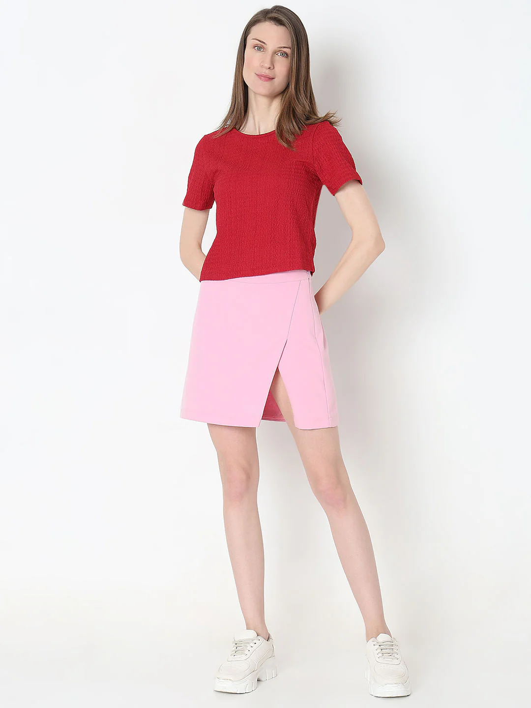 Red Textured Top - Image 5