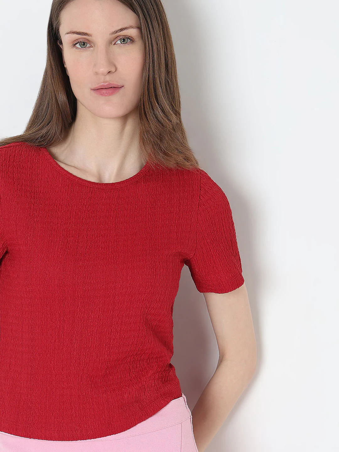 Red Textured Top - Image 6