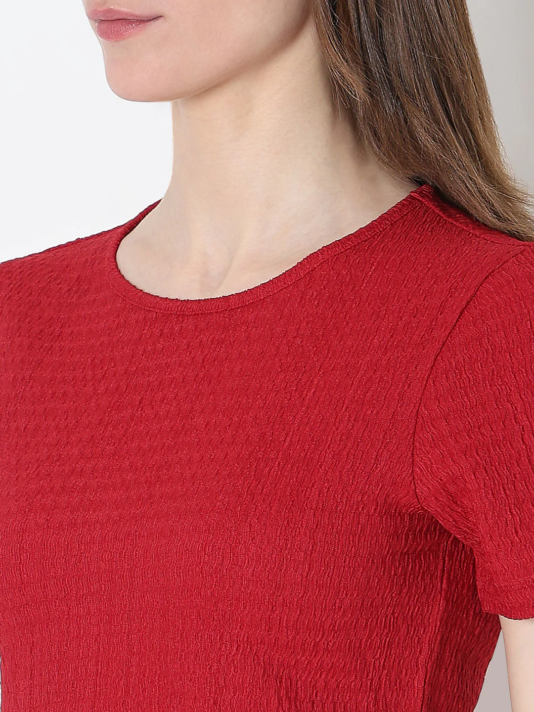Red Textured Top - Image 8