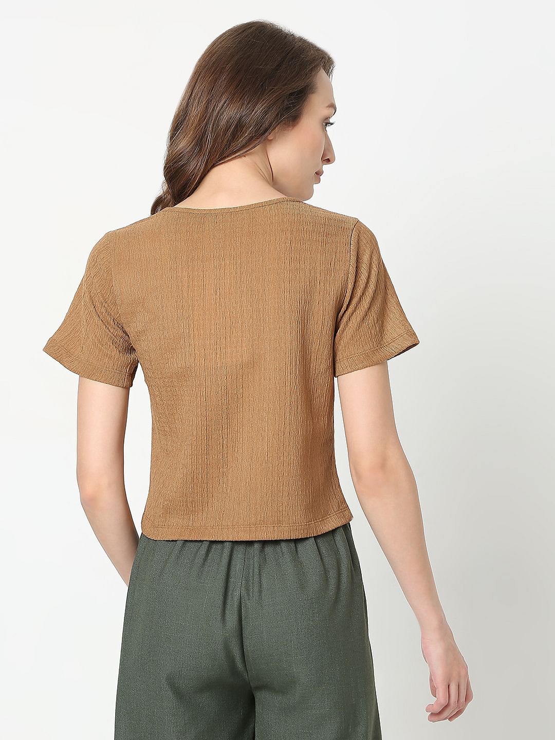 Brown Short Sleeves Top - Image 4