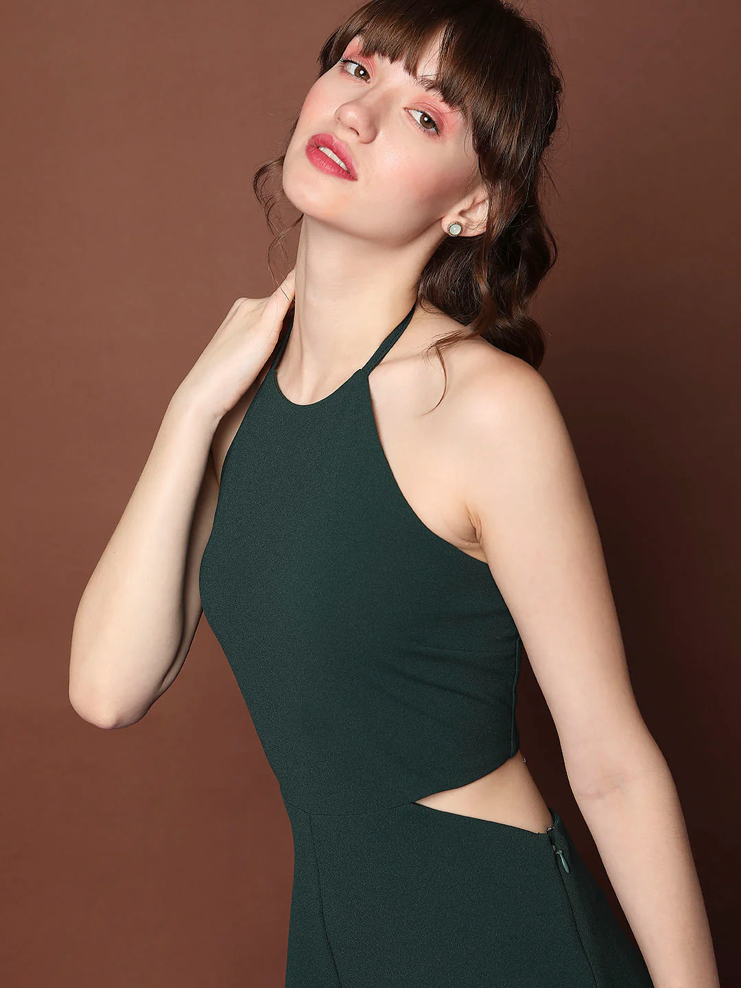 Marquee Green Halter Neck Jumpsuit - Image 5