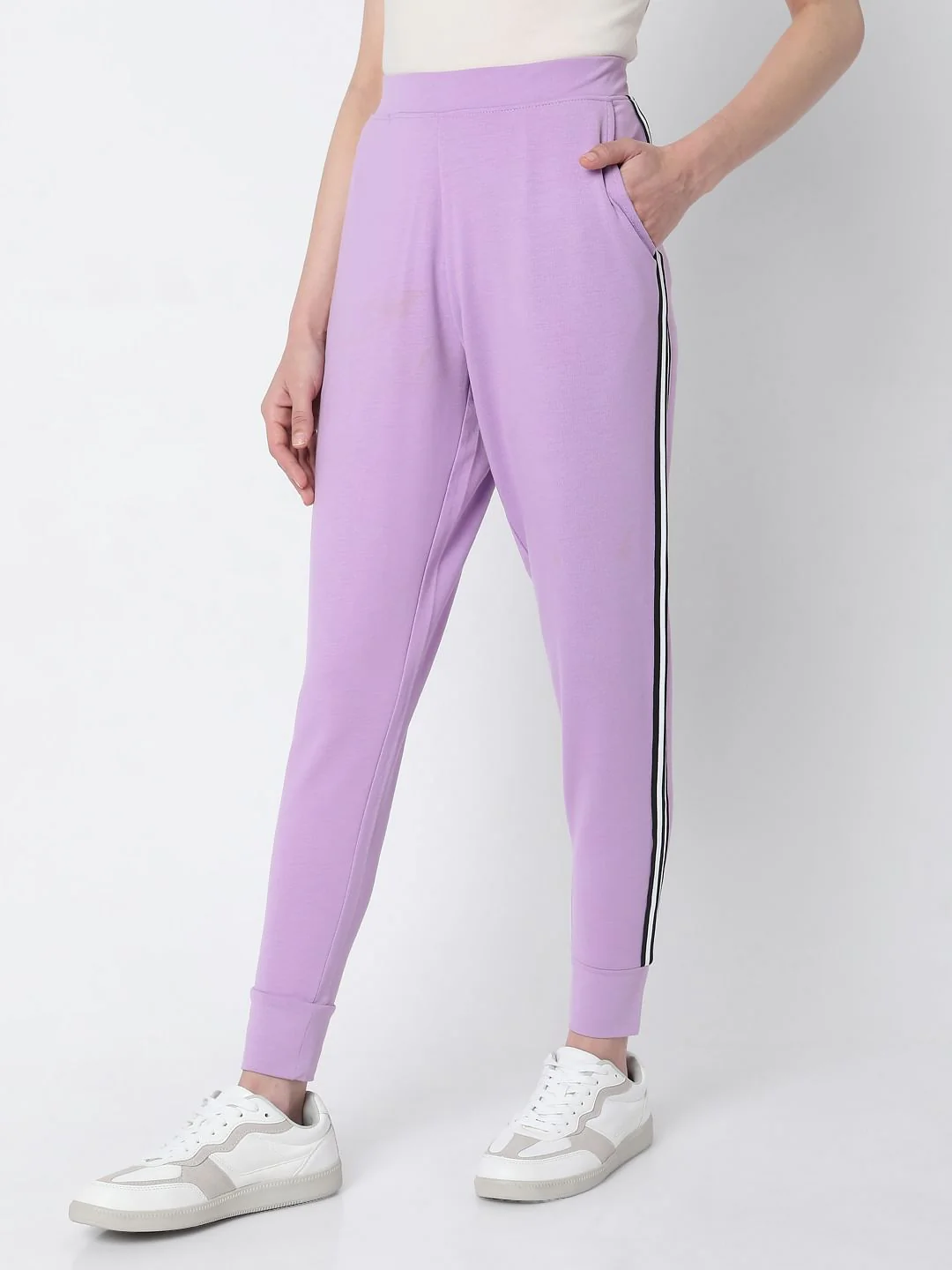 Purple High Rise Co-Ord Set Sweatpants - Image 3