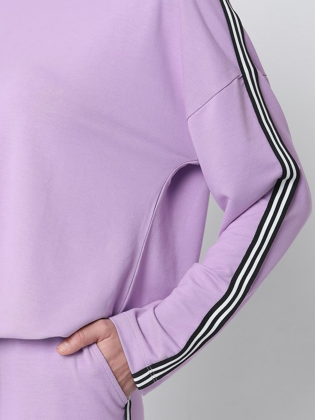 Purple Tape Detail Co-Ord Set Sweatshirt - Image 6