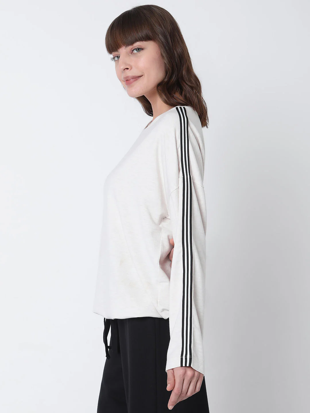White Tape Detail Co-Ord Set Sweatshirt - Image 3