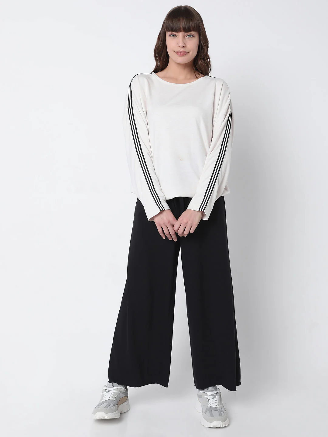White Tape Detail Co-Ord Set Sweatshirt - Image 5