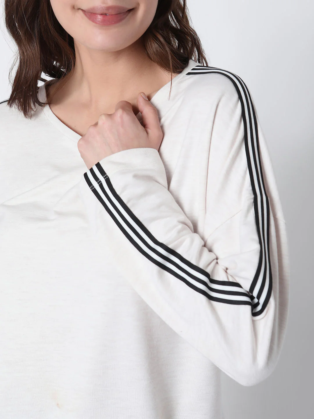 White Tape Detail Co-Ord Set Sweatshirt - Image 6