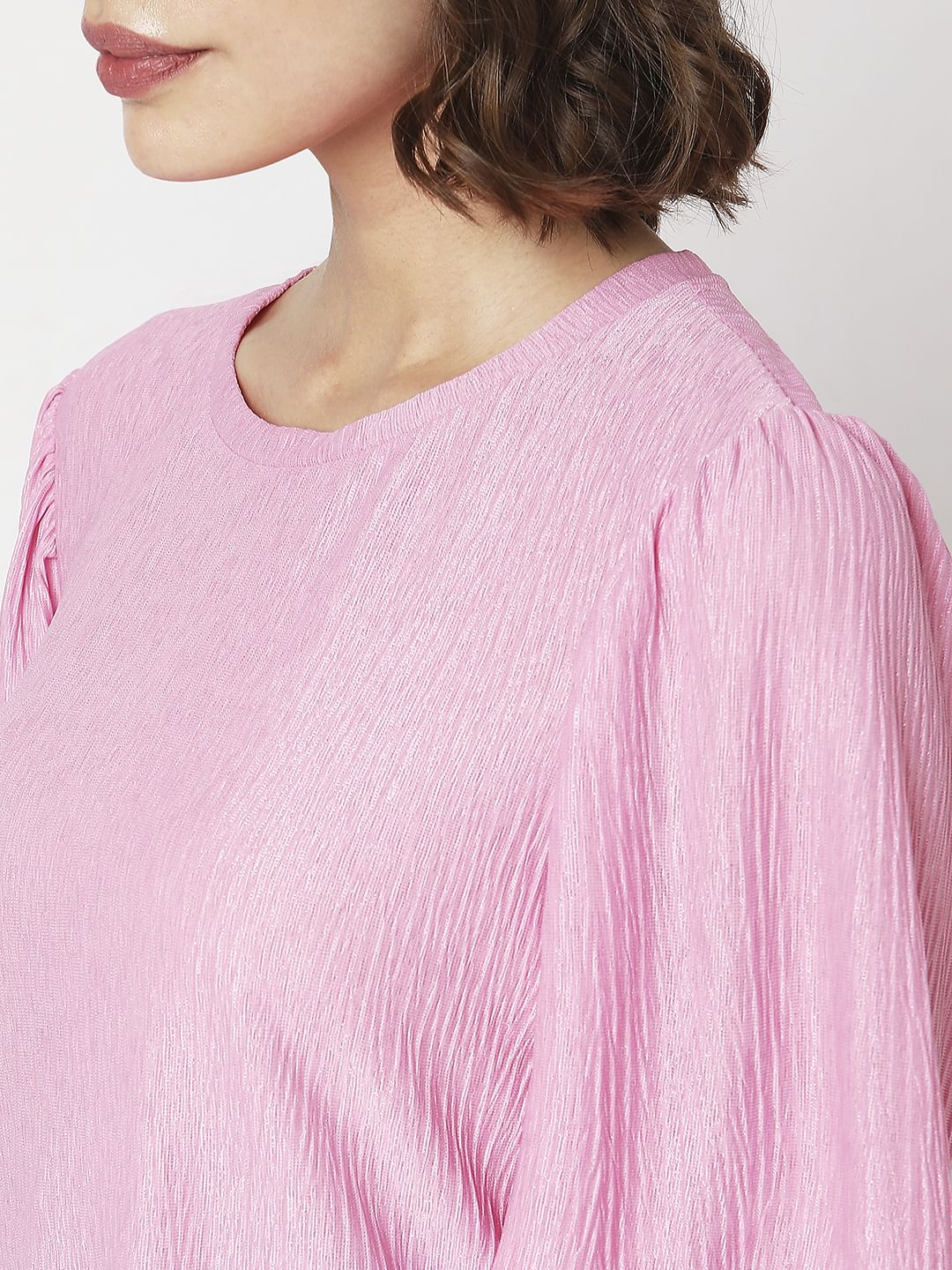 Pink Flared Sleeves Top - Image 8