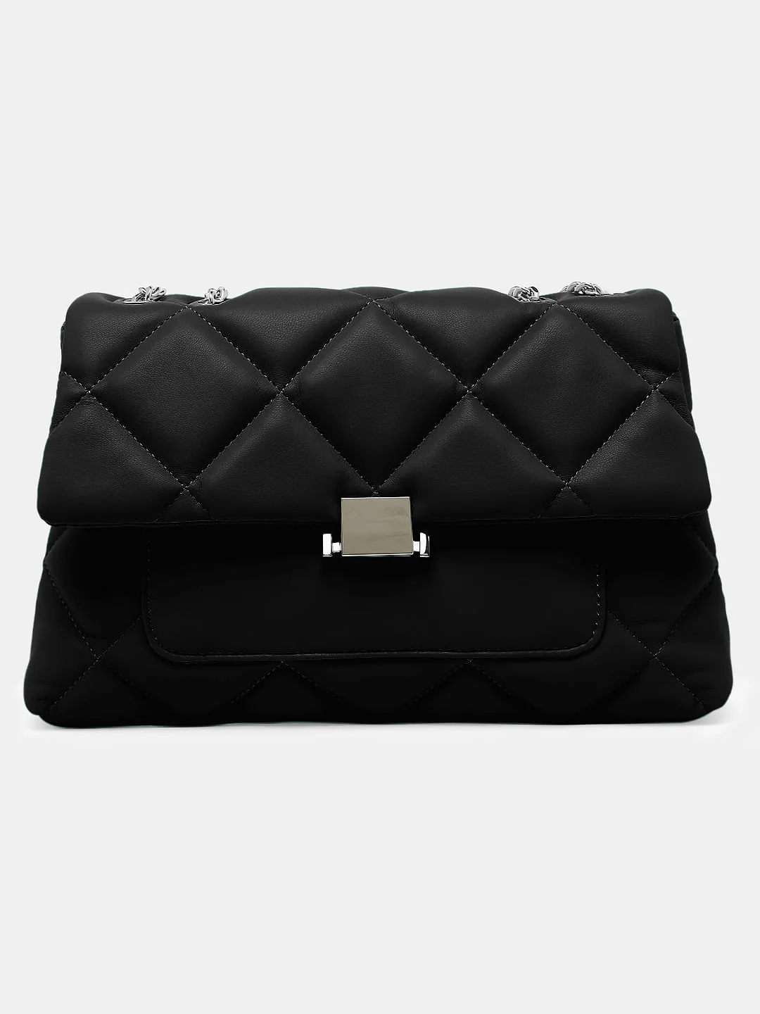 Black Structured Sling Bag - Image 5