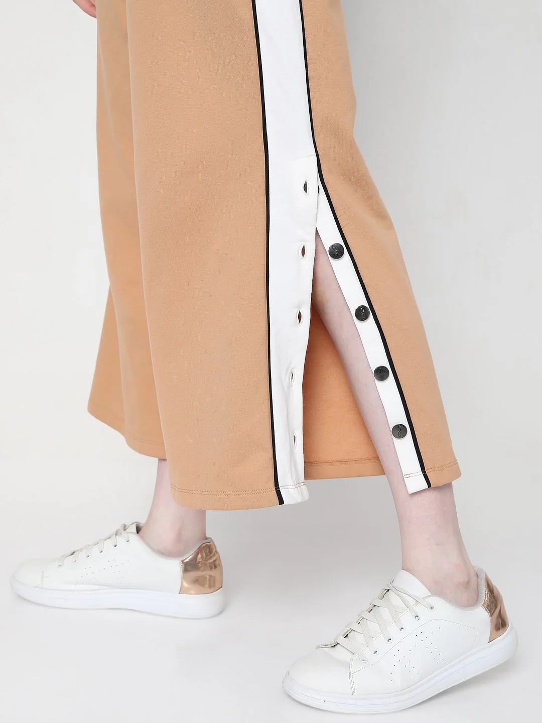 Beige High Rise Wide Leg Pants - Image 5
