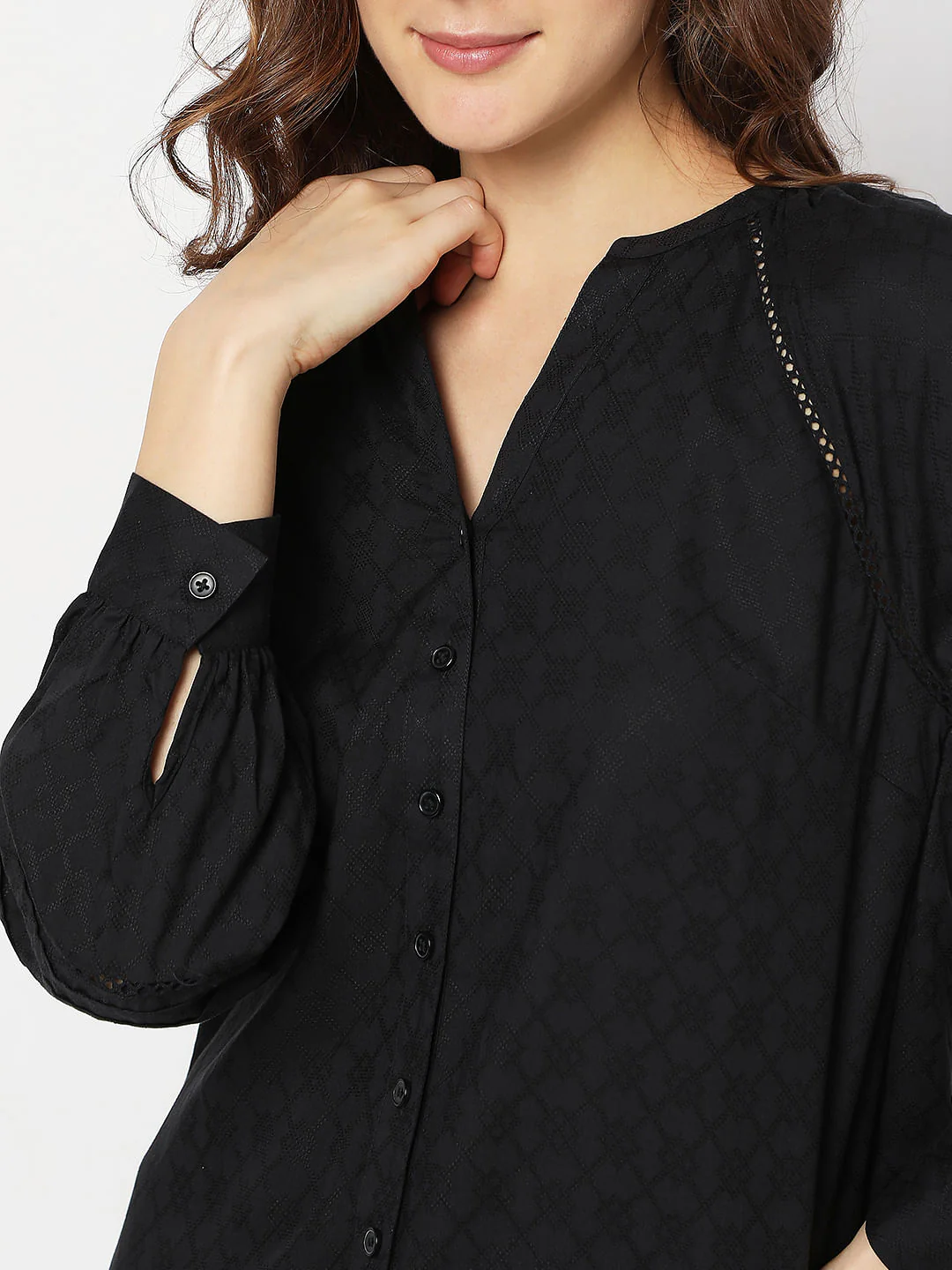 Black V-Neck Shirt - Image 6