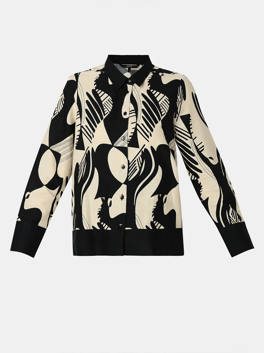 Black Printed Co-Ord Set Shirt - Image 7