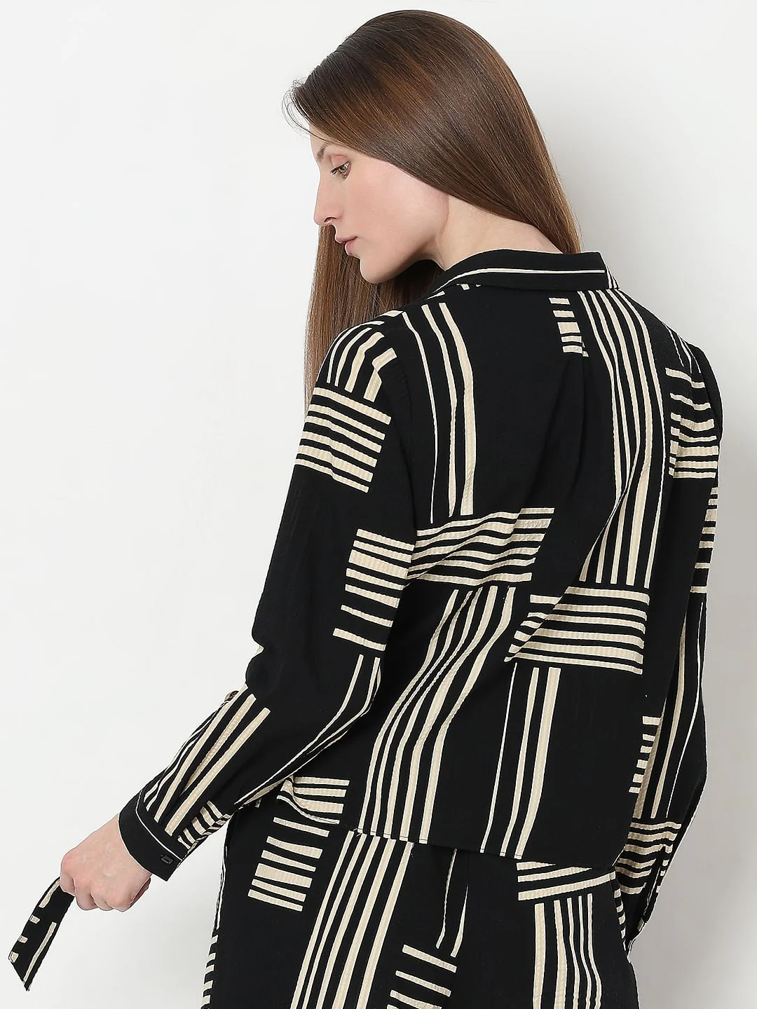 Black Printed Co-Ord Set Top - Image 4