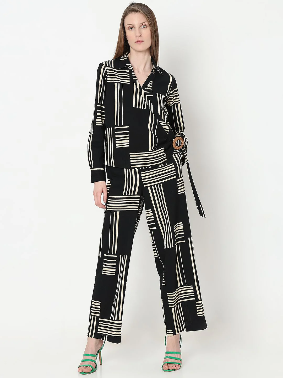 Black Printed Co-Ord Set Top - Image 5