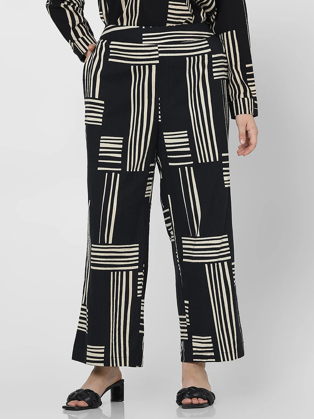 Curve Black Printed Co-Ord Set Pants - Image 2