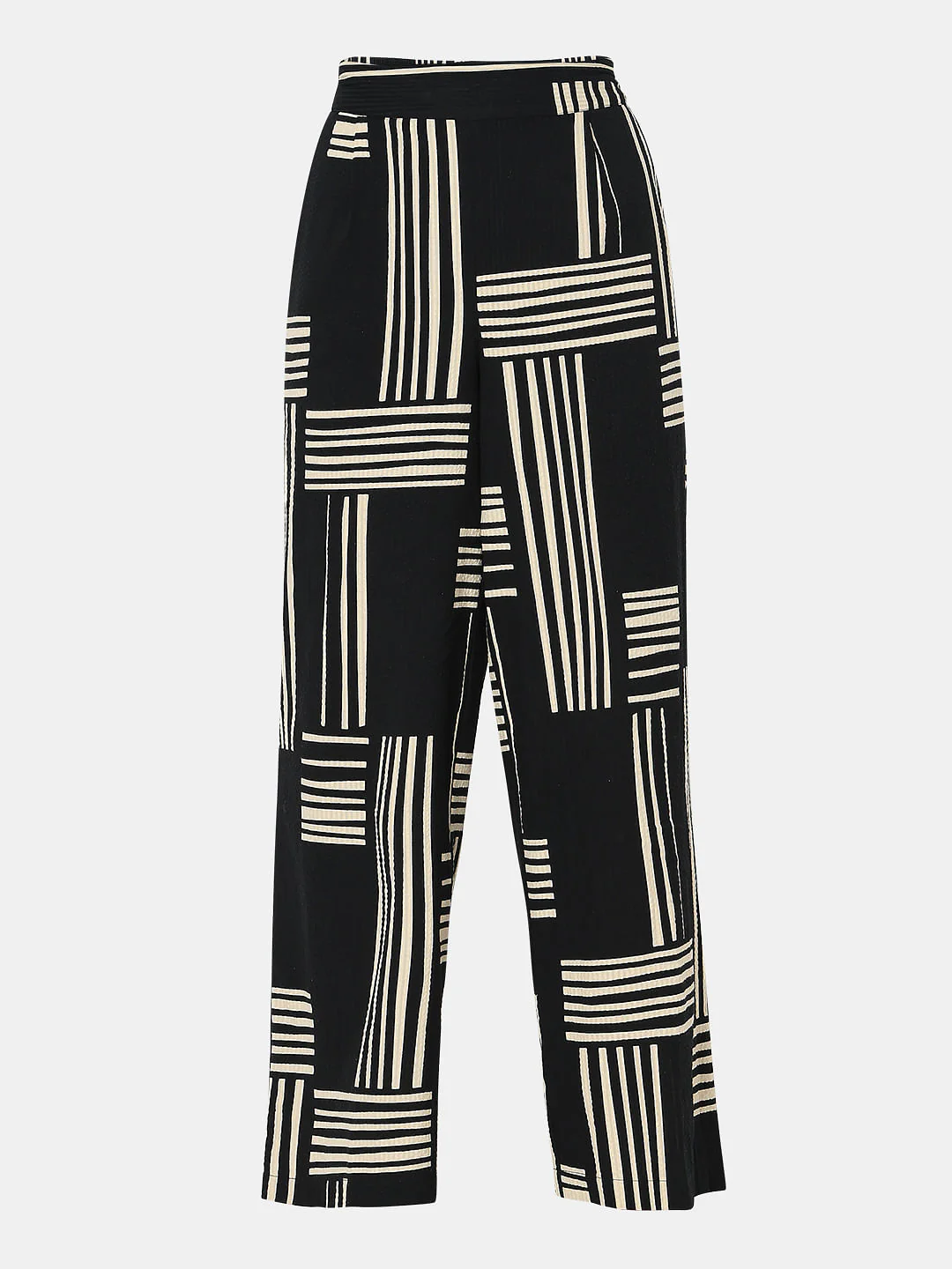 Black High Rise Printed Co-Ord Set Pants - Image 7