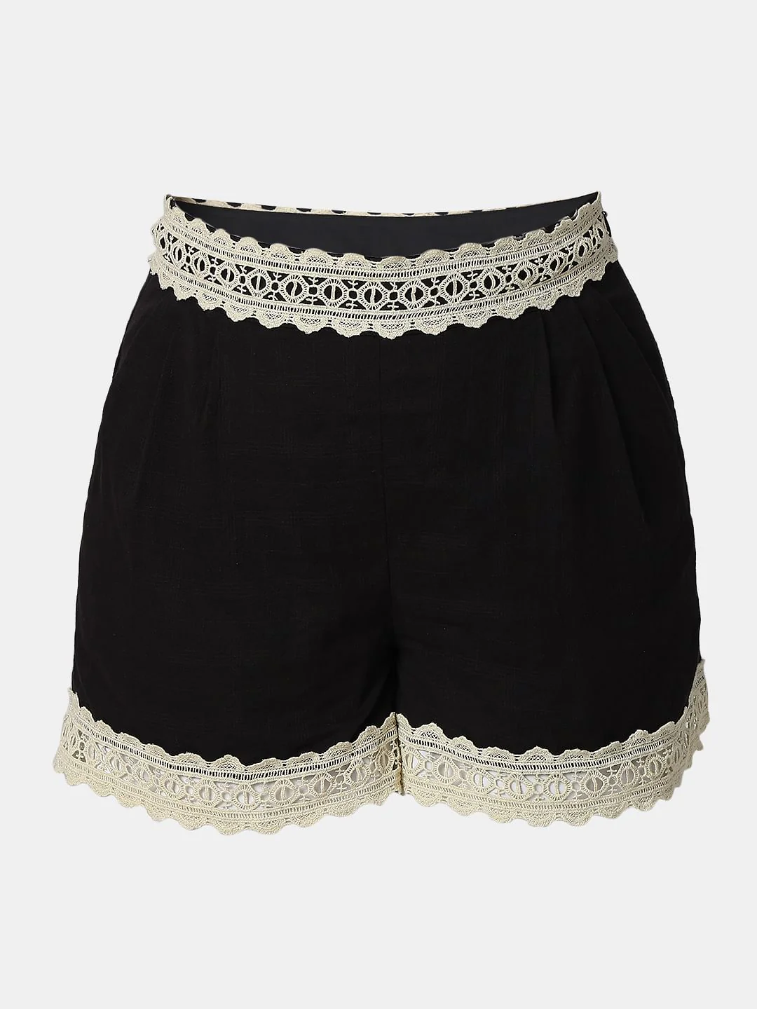 Black Lace Co-Ord Set Shorts - Image 7