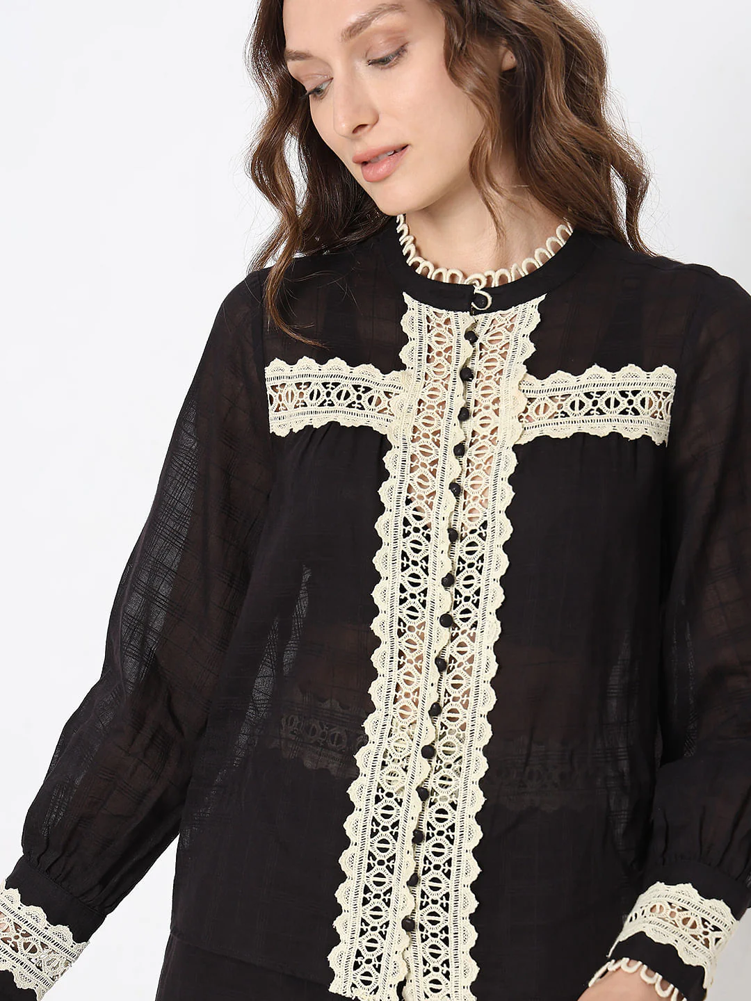 Black Lace Co-Ord Set Top - Image 6