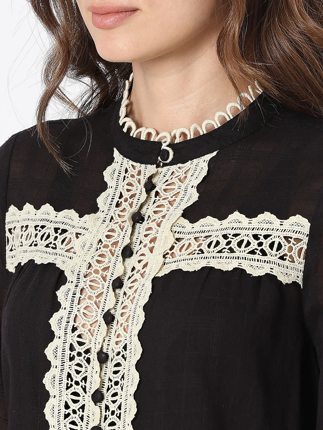 Black Lace Co-Ord Set Top - Image 8