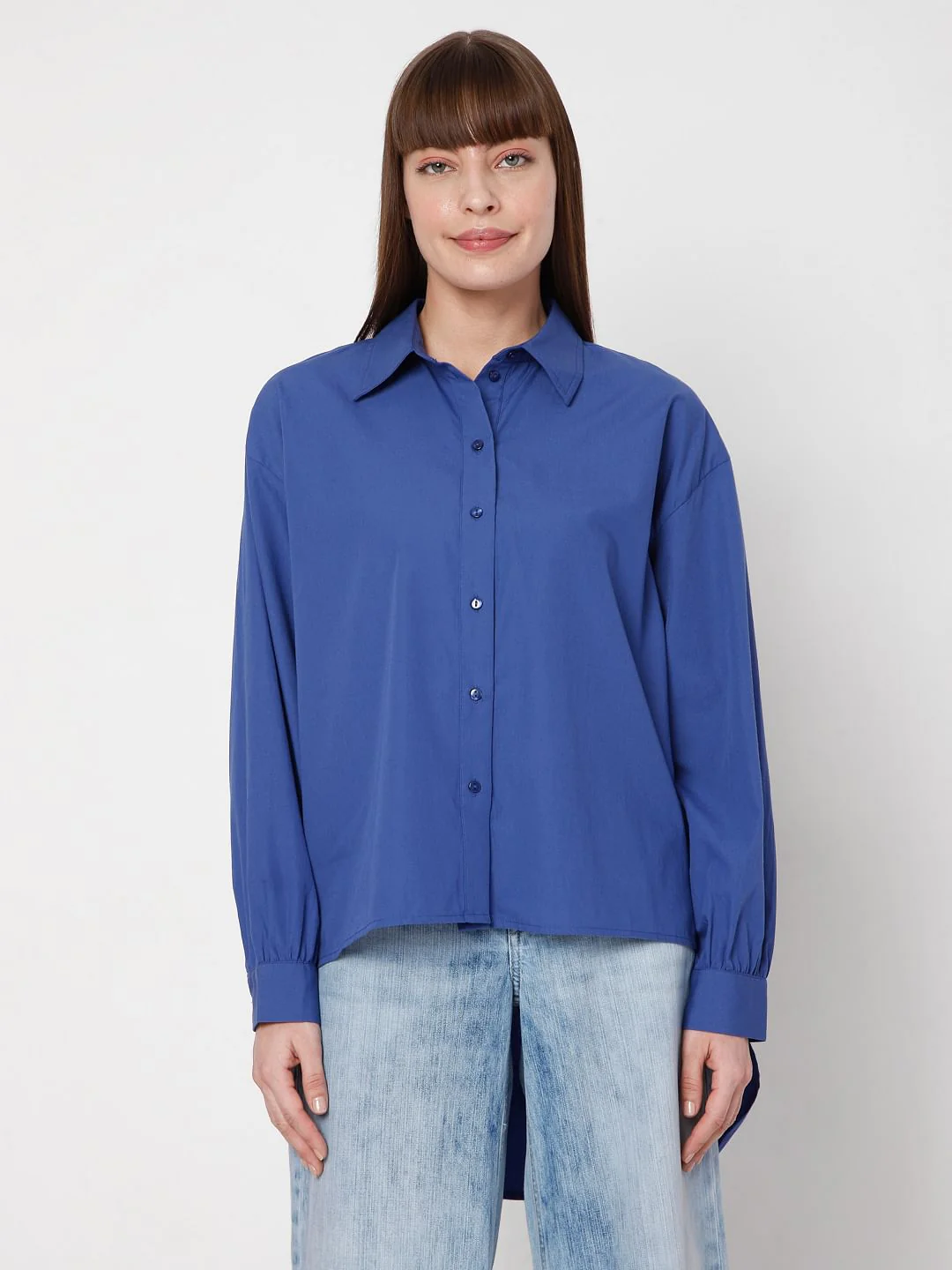 Blue High Low Shirt - Image 2