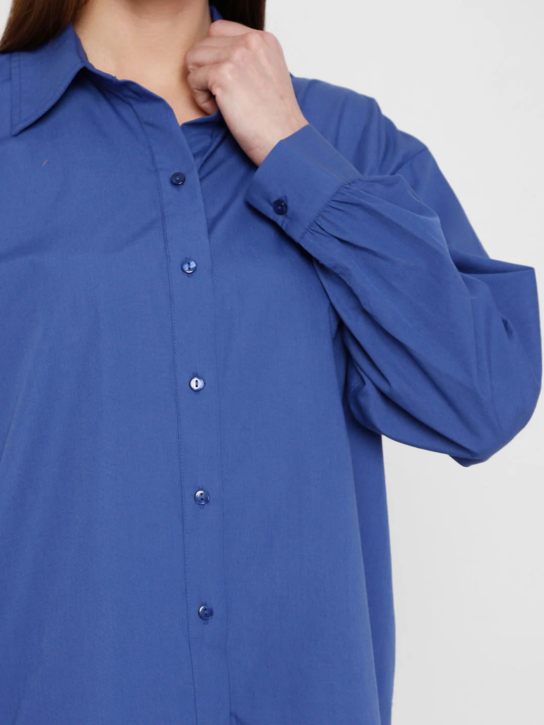 Blue High Low Shirt - Image 6