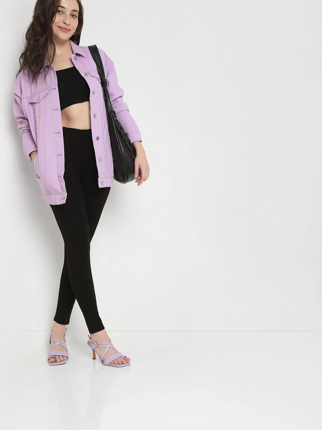 Black High Rise Skinny Fit Jeggings - Image 2