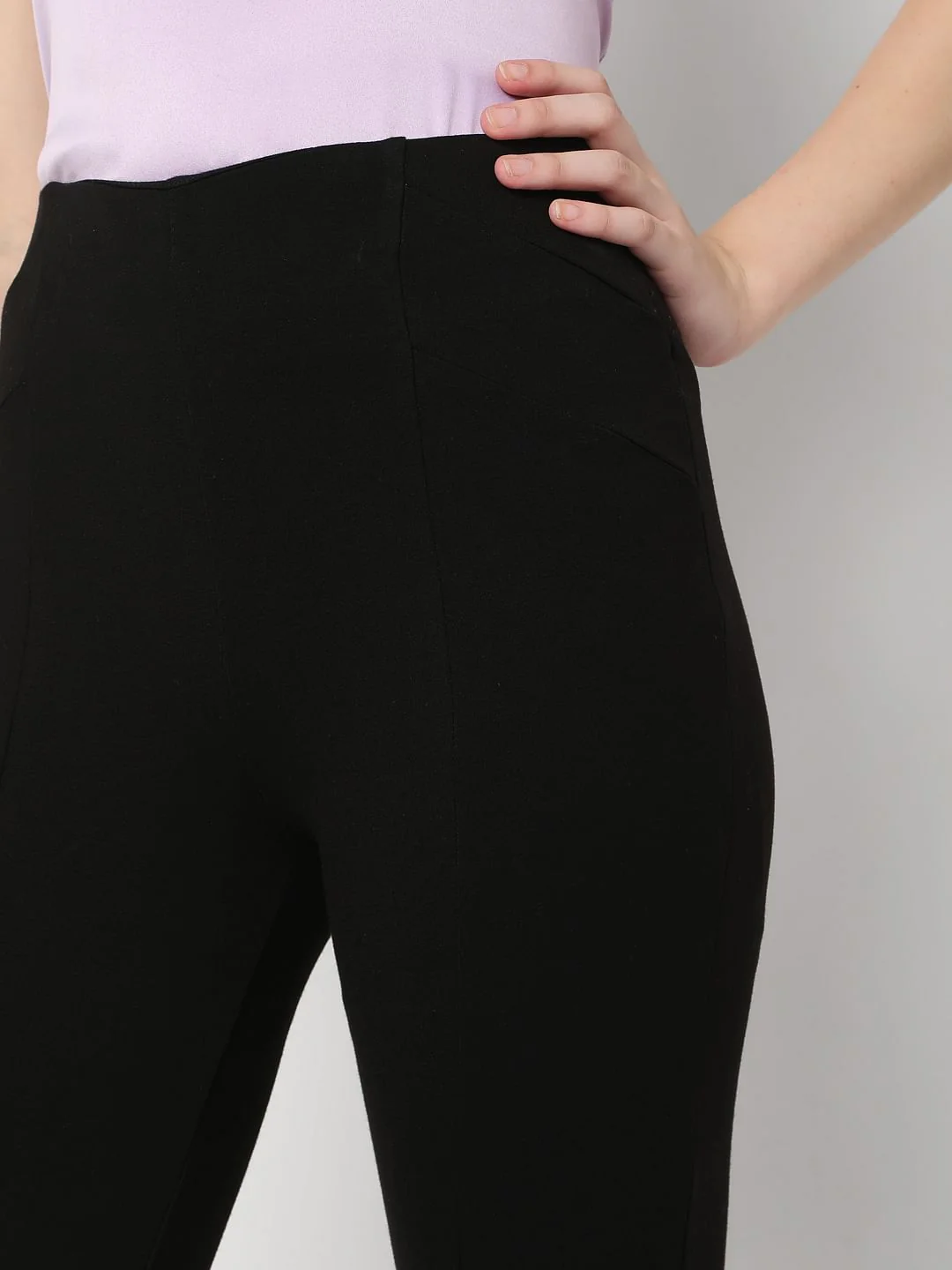 Black High Rise Skinny Fit Jeggings - Image 5