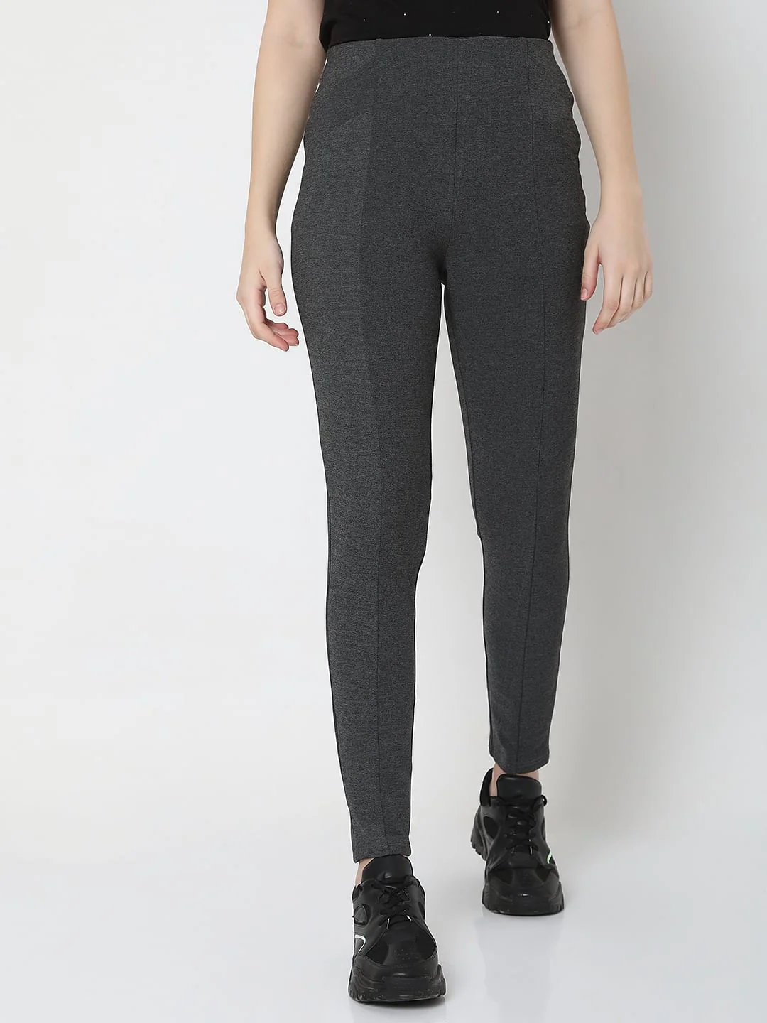 Grey High Rise Skinny Leggings