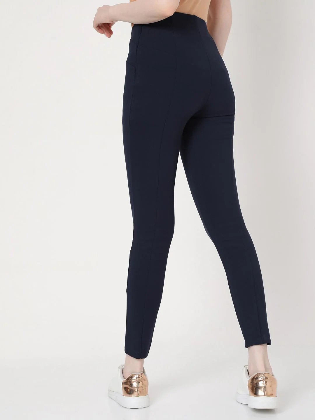 Dark Blue High Rise Skinny Fit Jeggings - Image 4
