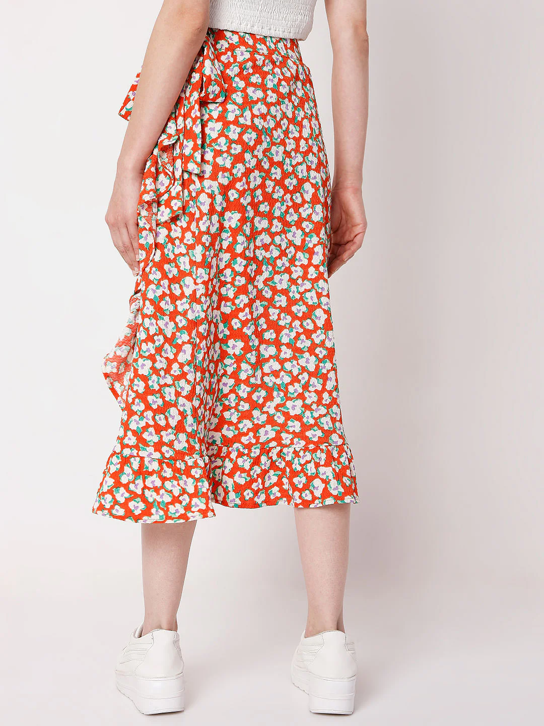 Red Floral Skirt - Image 4