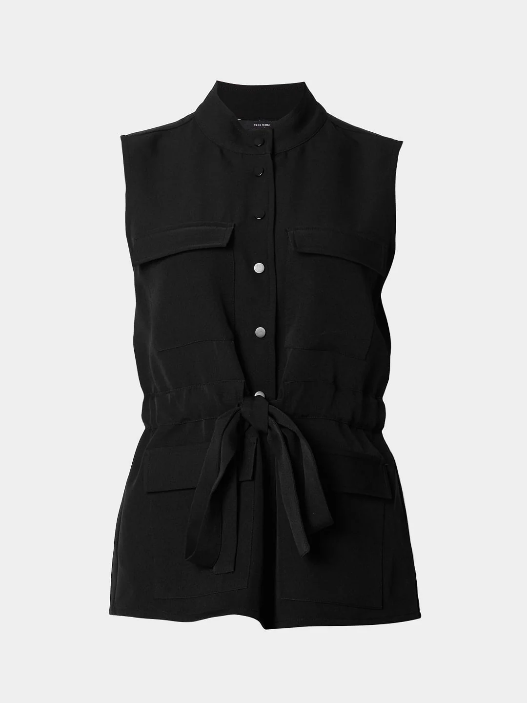 Black Tie Up Co-Ord Set Jacket - Image 7