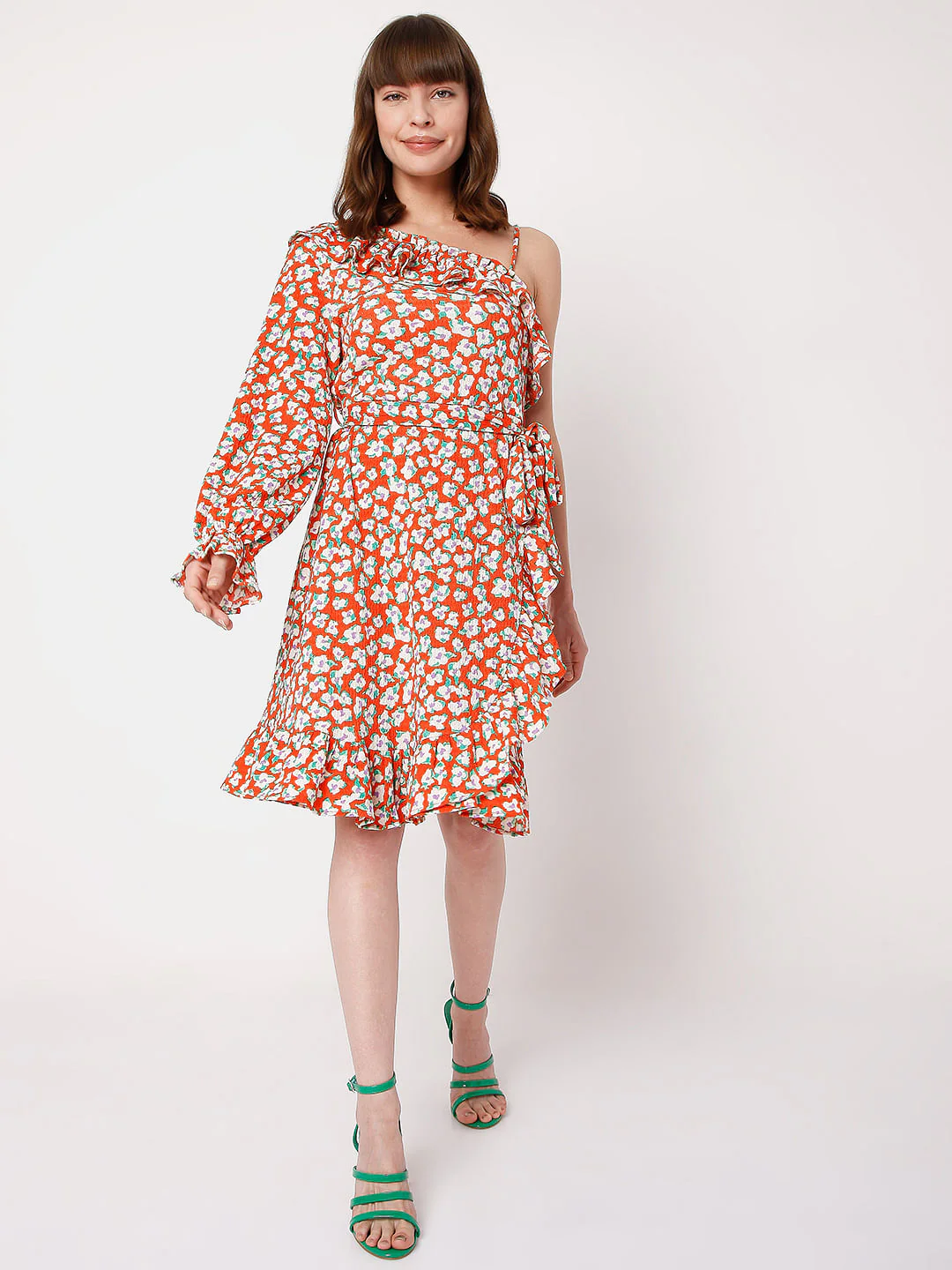 Red Floral Dress - Image 5