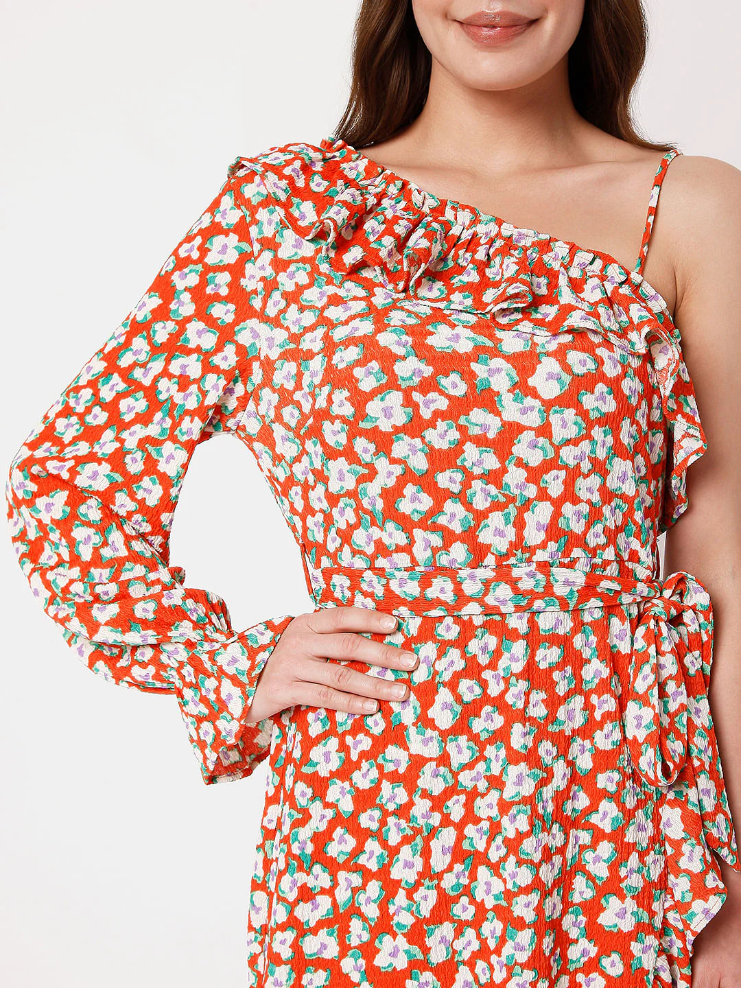 Red Floral Dress - Image 6