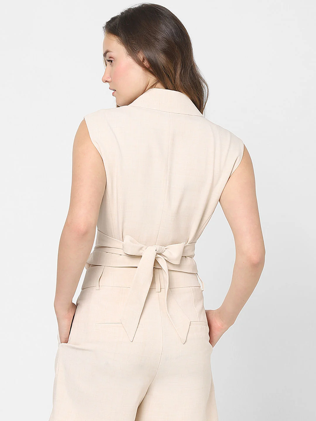 Beige Co-Ord Waiscoat - Image 4