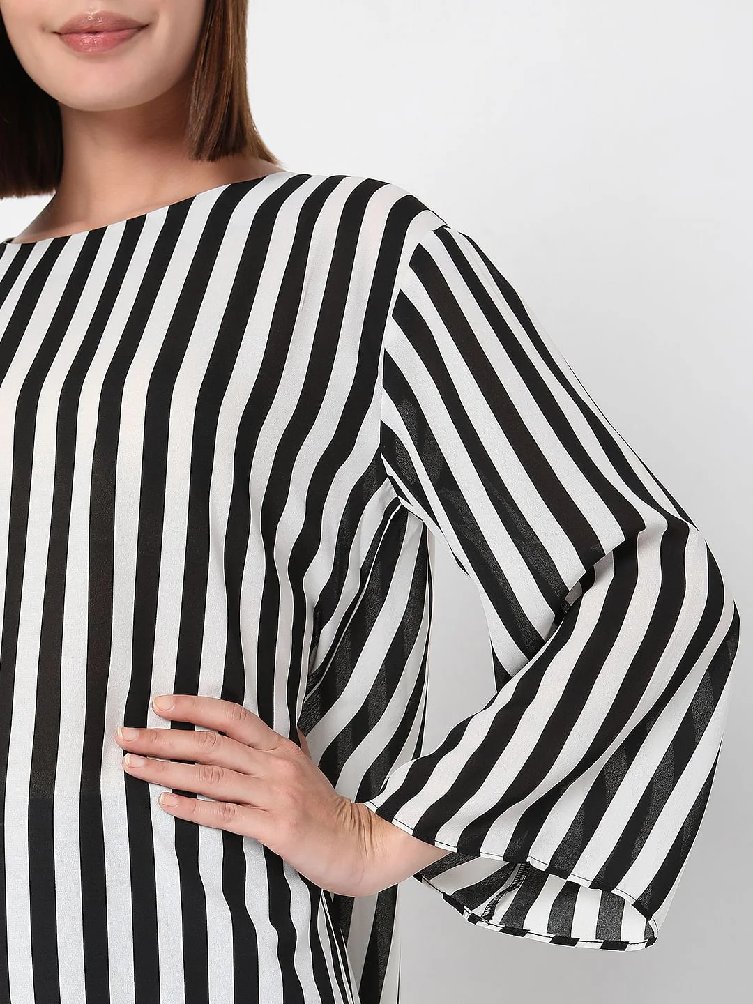 White Striped Tunic Top - Image 6