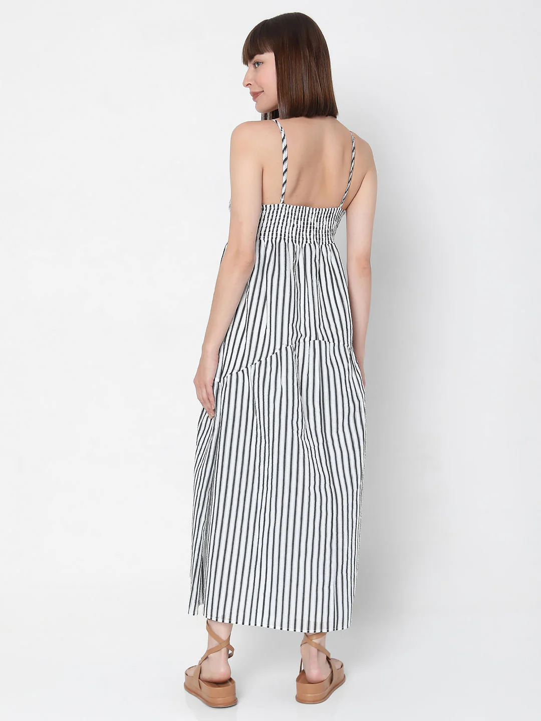 White Striped Maxi Dress - Image 4